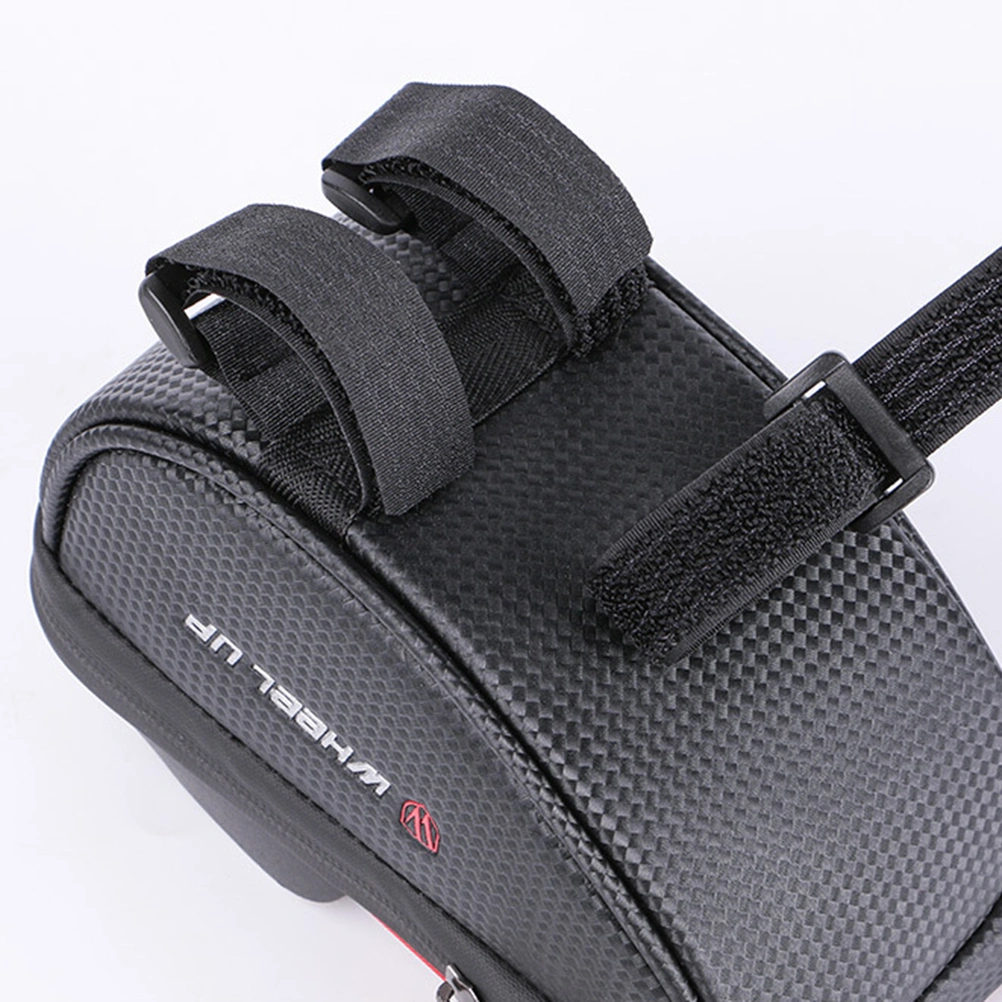 Bike Phone Mount Bag Waterproof Universal Cycling Frame Bags Phone Mount Holder Tube Handlebars Storage Bag for iPhone 6 6s 7 7s 8 X Plus 7 Note 7 Below 6 Inch (Black)