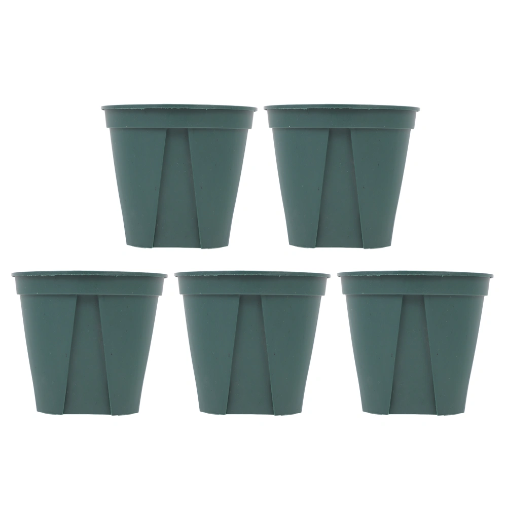 5pcs Plastic Flower Planter Round Root Control Flowerpot Plant Pots Gardening Pots