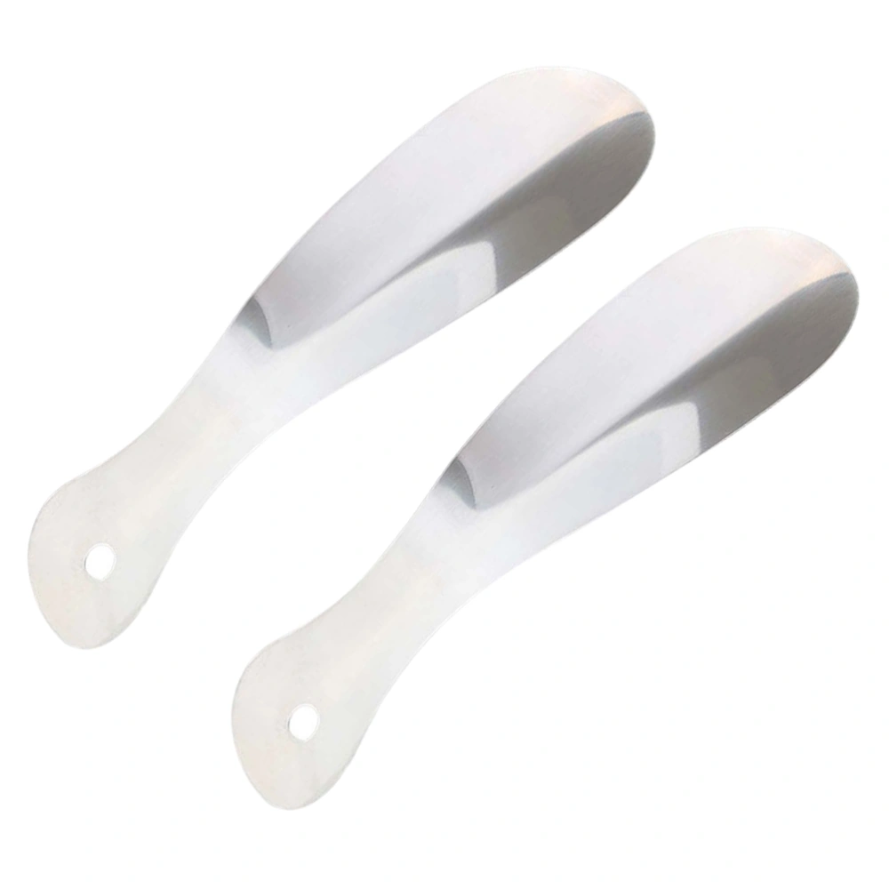 2Pcs Stainless Steel Shoe Lifters Shoehorns Convenient Shoes Wearing Auxiliary Tools