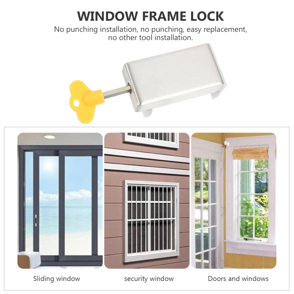 Safety Window Lock Door Frame Locks Anti Slipping Free Rails Window Sash Stopper