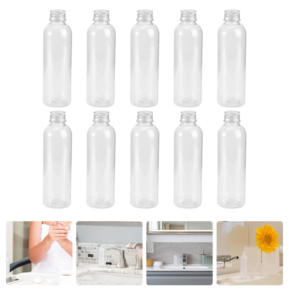 27Pcs Transparent Cosmetics Bottle Aluminum Lid Empty Bottle Liquid Dispenser