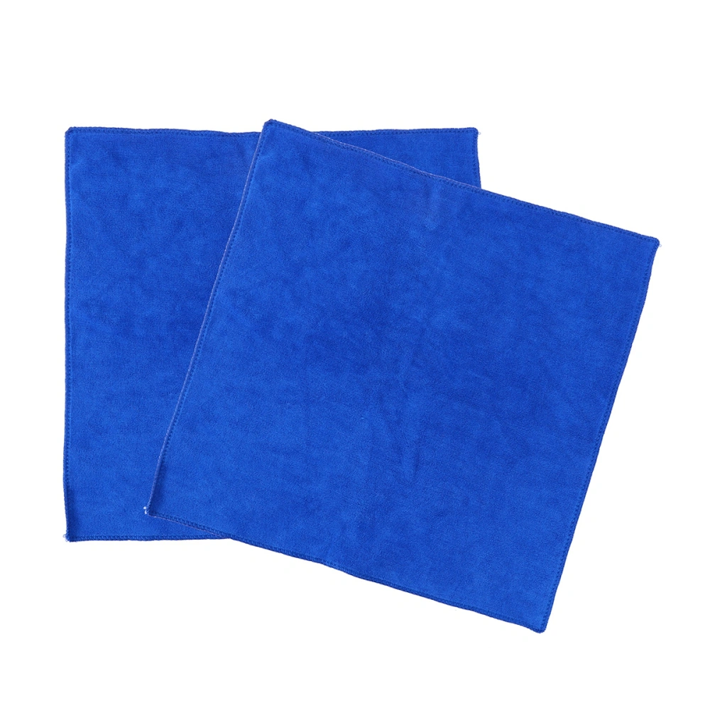 2pcs Dry Towels Cleaning Towela Wash Cloth Car Washing Fabric Wax Polishing Nano Microfiber Car Wash Towel - 40x40cm (Blue)