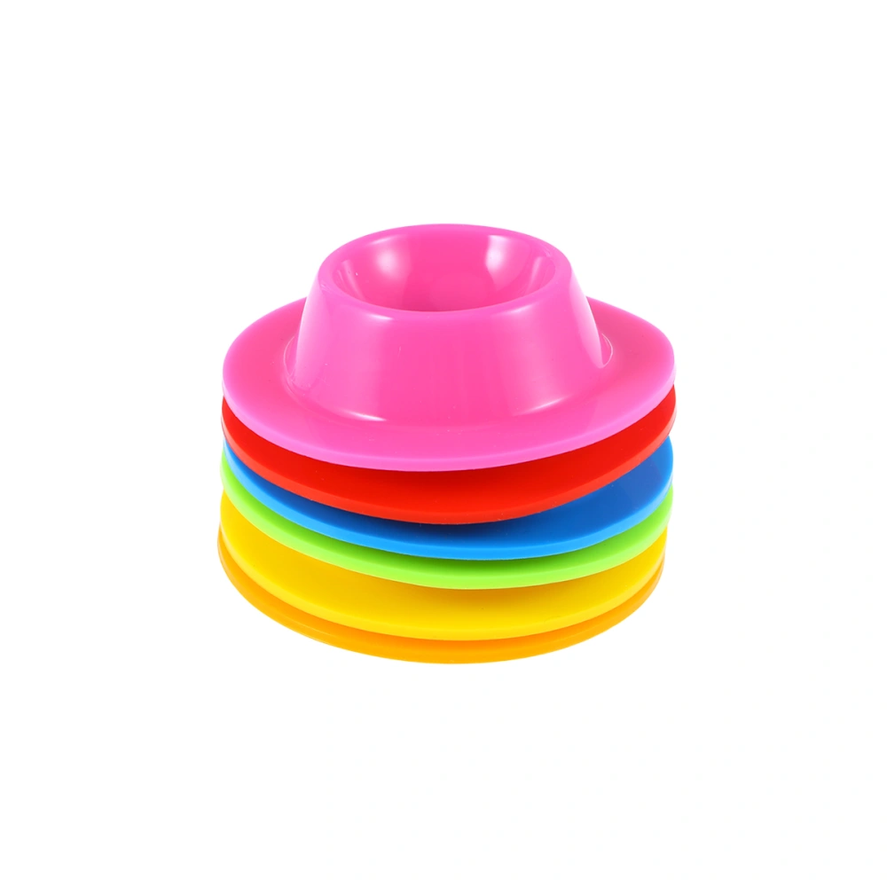 6pcs Egg Cups Food Grade Silicone Dishwasher Safe Egg Stand Holder Kitchen Supplies (Red/Pink/Orange/Yellow/Blue/Green)