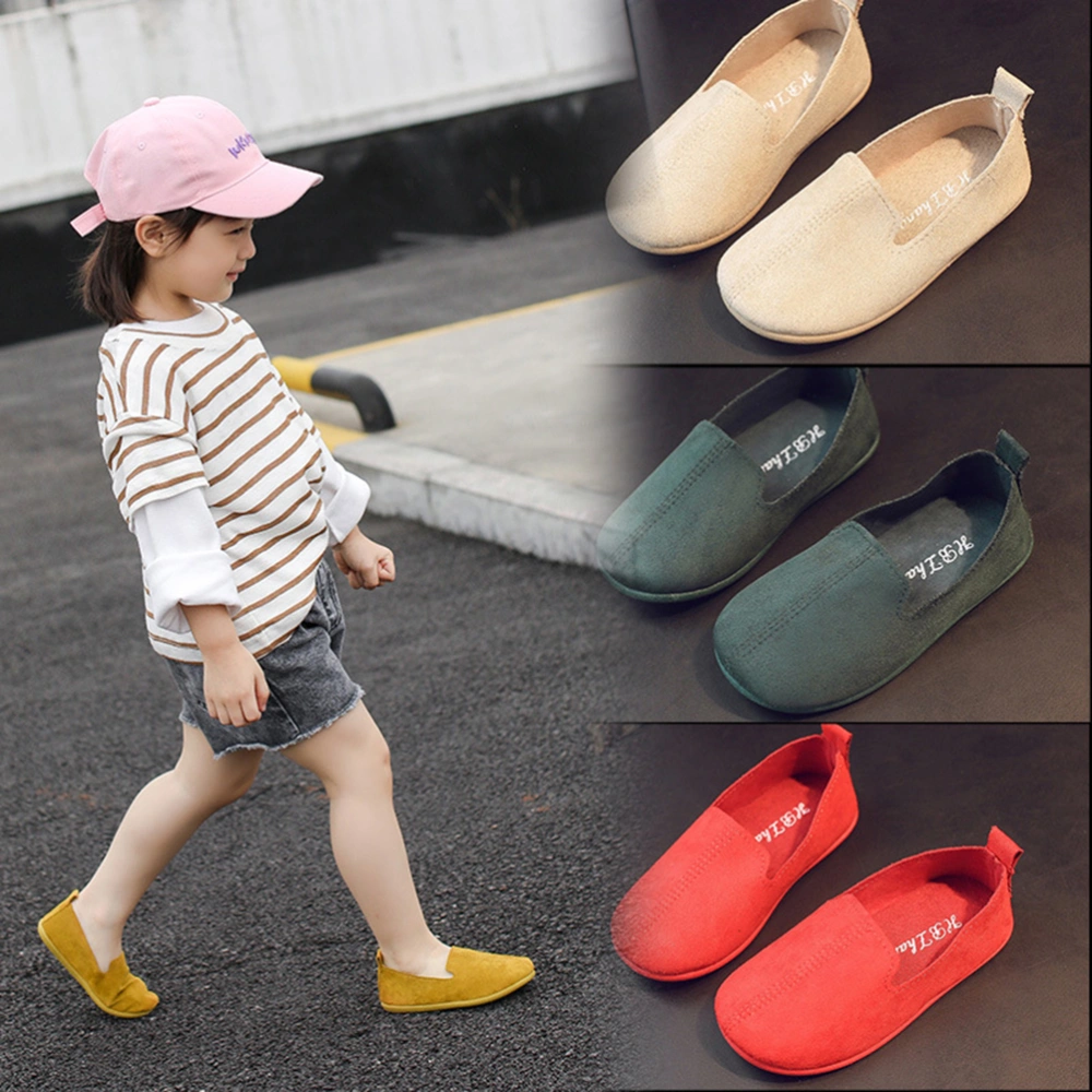 1 Pair of Children's Shoes Comfortable Casual Sneakers Toddler Shoes for Spring Summer - Size 25 (Yellow)