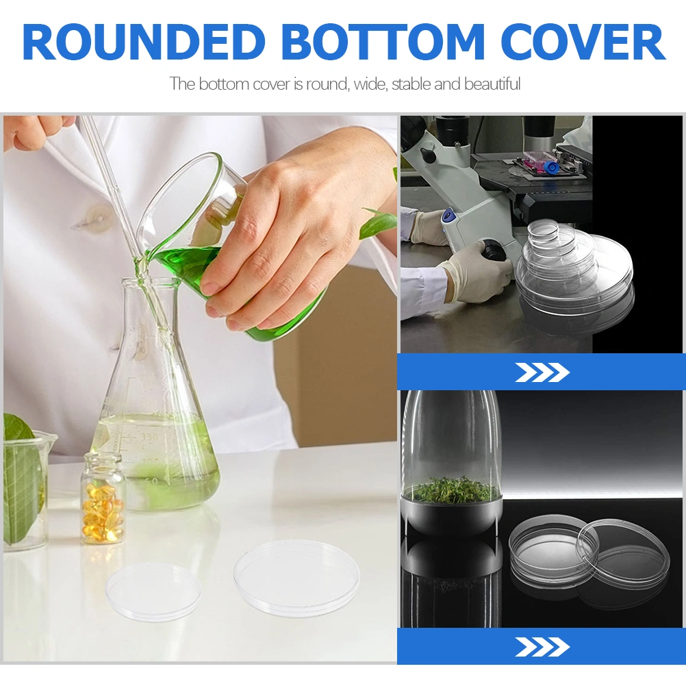 10Pcs Laboratory Plant Cell Tissue Petri Dish with Cover Laboratory Equipment