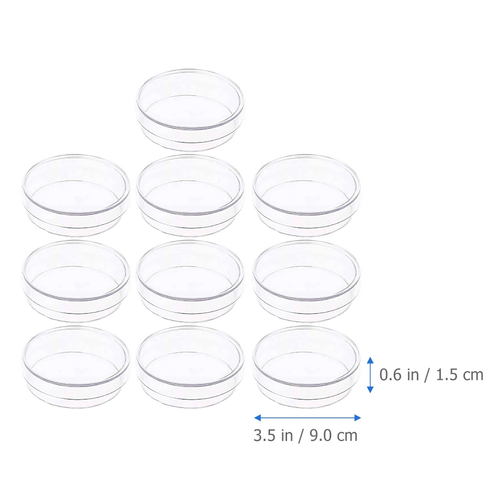 10Pcs Laboratory Plant Cell Tissue Petri Dish with Cover Laboratory Equipment