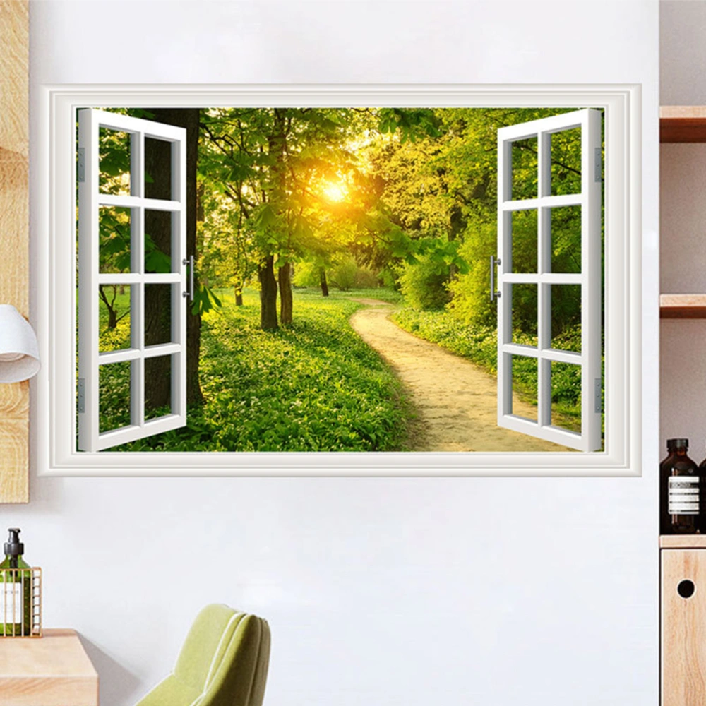 3D Fake Window Wall Sticker Simulated Window Wall Sticker Landscape Wall Sticker