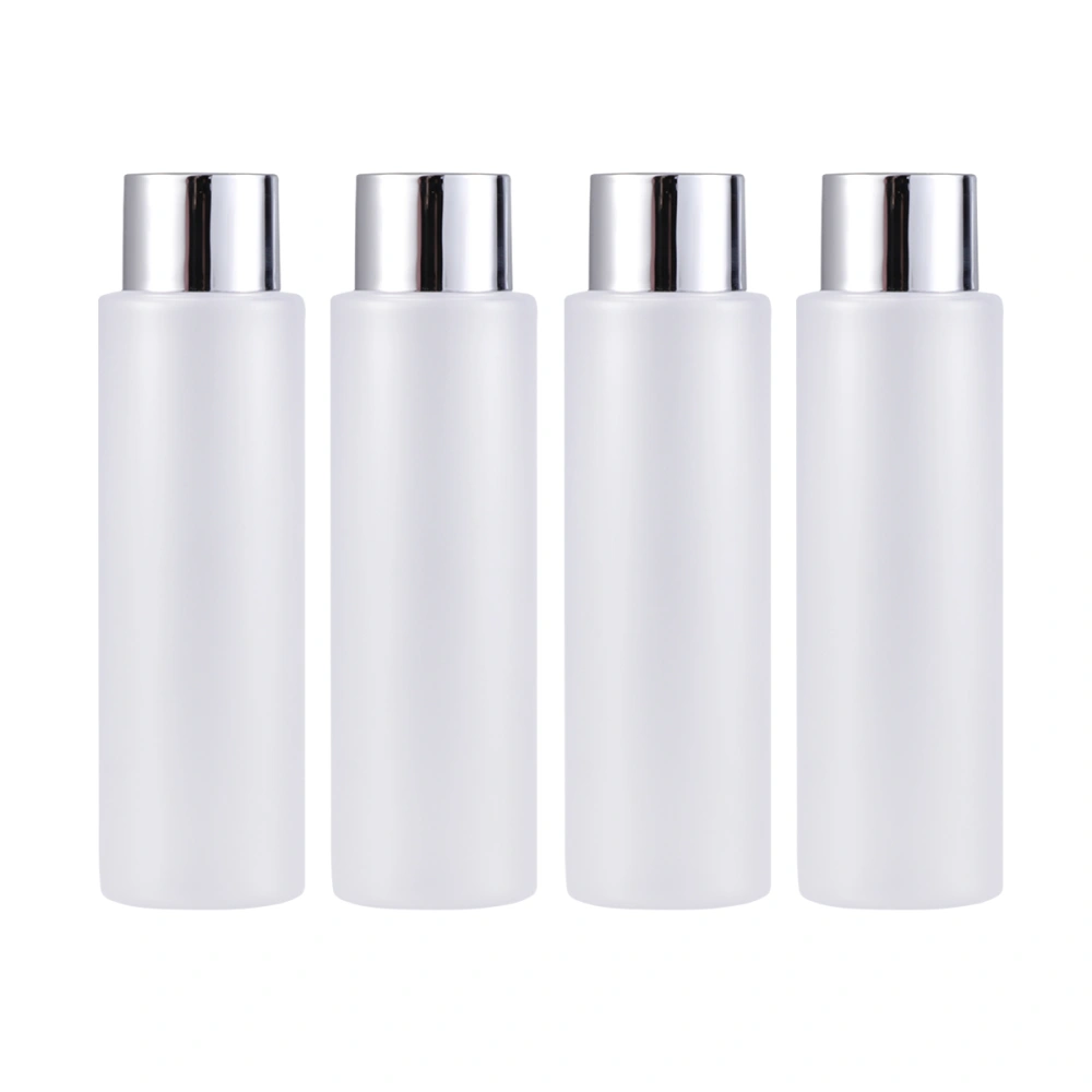 4pcs 200ml Refillable Empty Plastic Toner Bottle PET Dispenser Container Jar Pot for Lotions Emollient Water Shower Gel Emulsion