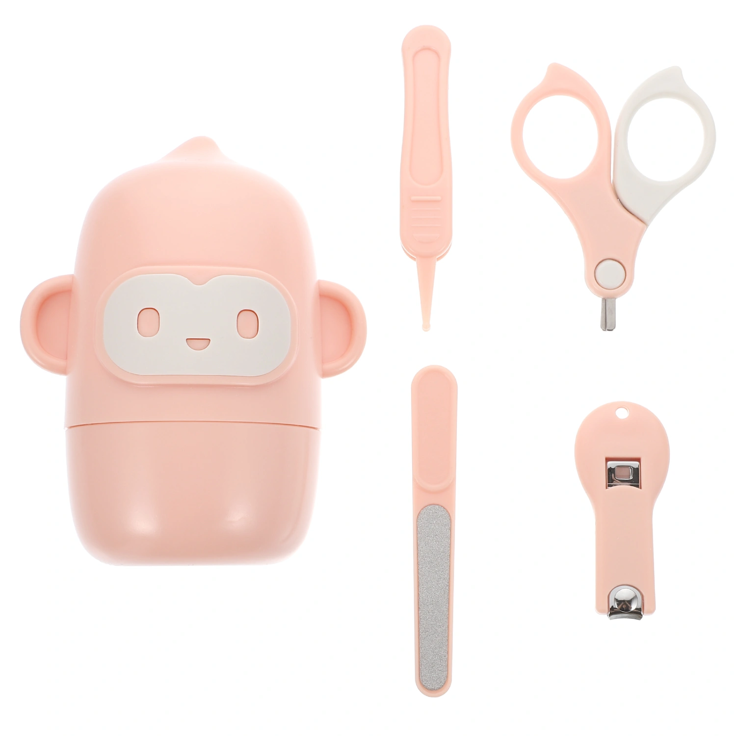 1 Set Baby Nail Kit Nail Clipper Scissors Nail File Tweezers Baby Grooming Kit