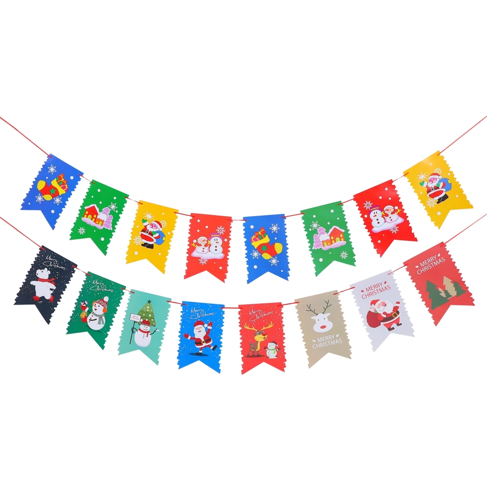 2pcs Christmas Banner Xmas Hanging Banner Christmas Banner Decor Xmas Supply