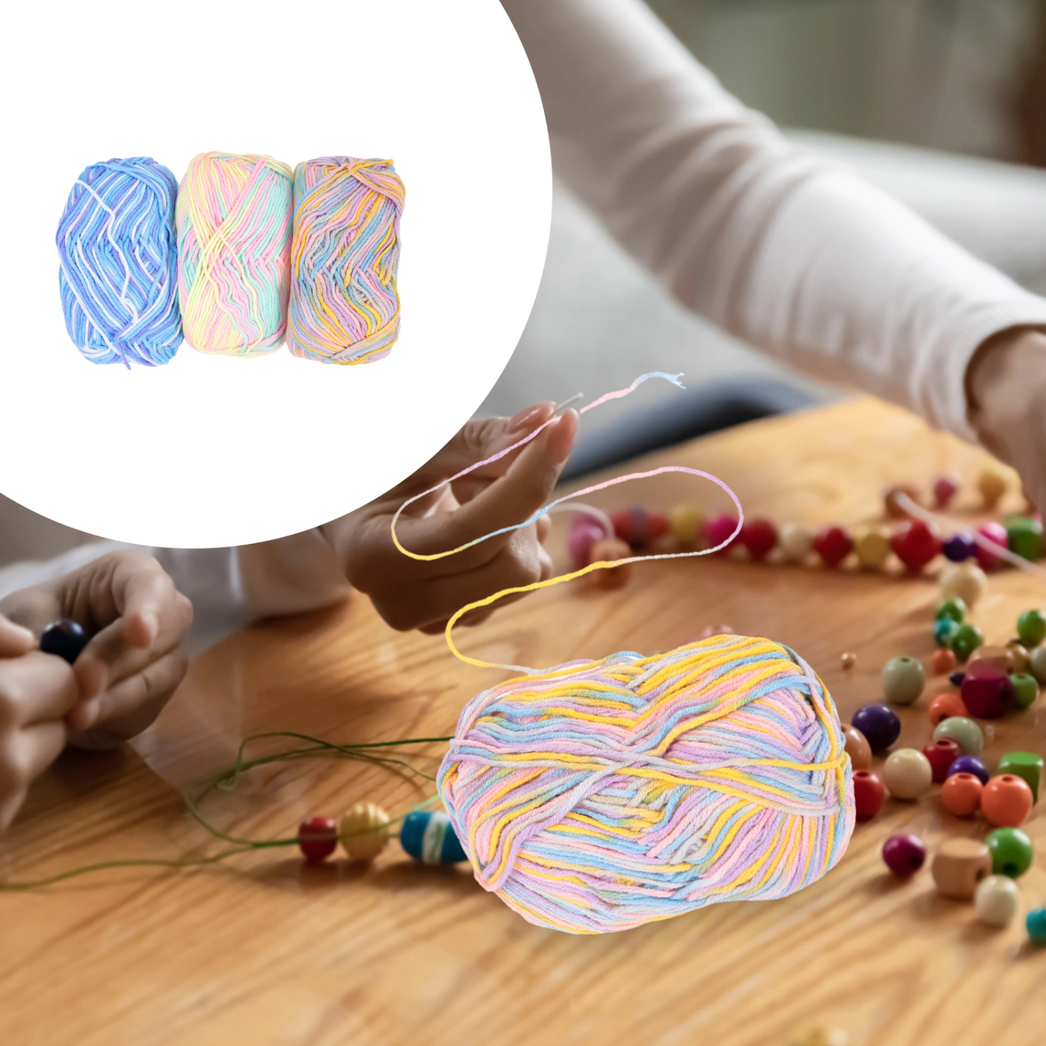 3Pcs Household Crochet Yarns Sweater Cotton Yarns Multi-function Crocheting Yarns