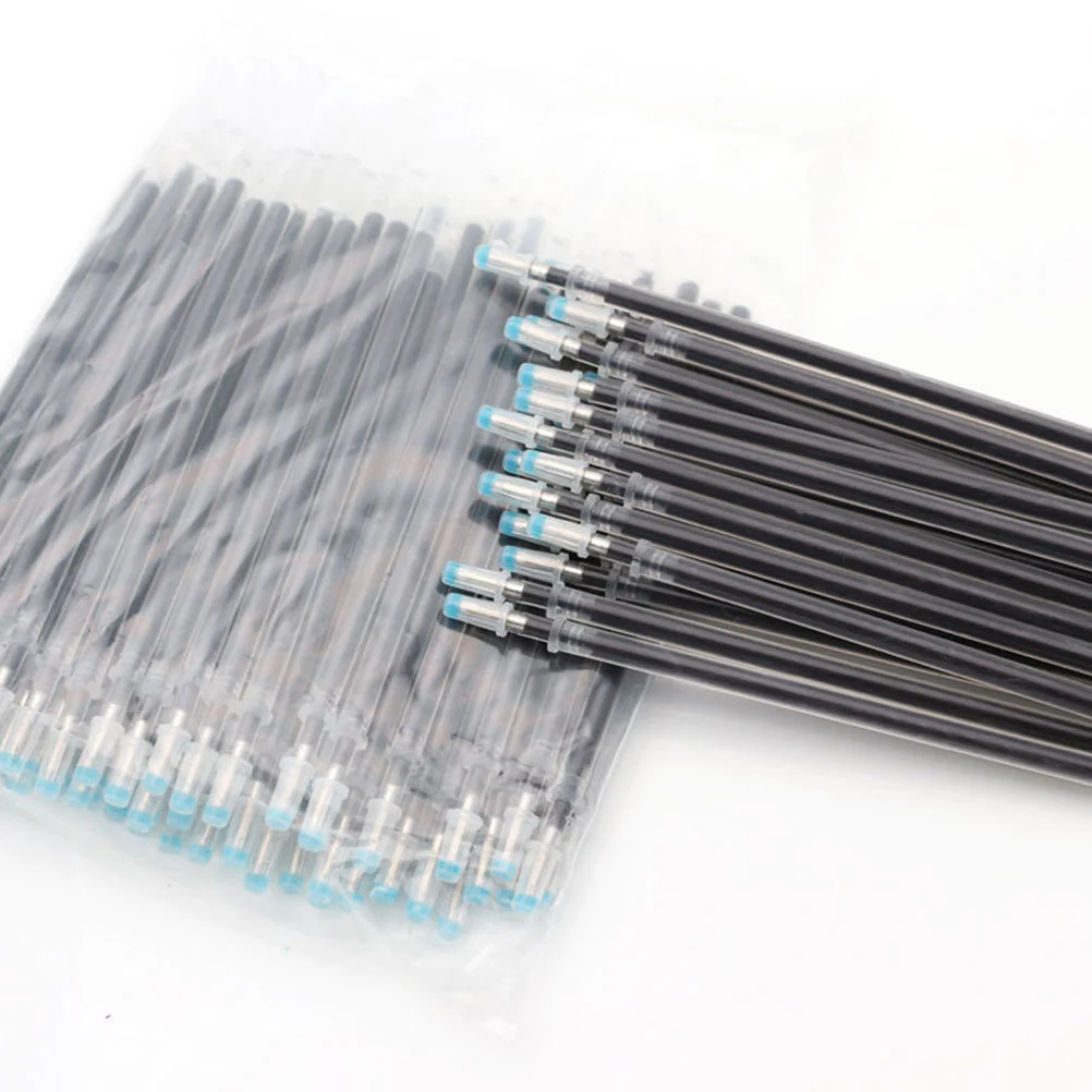 100 Pcs Heat Erasable Fabric Marking Pens Thin Rod Neutral Heat Elimination Refills High Temperature Heated Fade Refill Pens