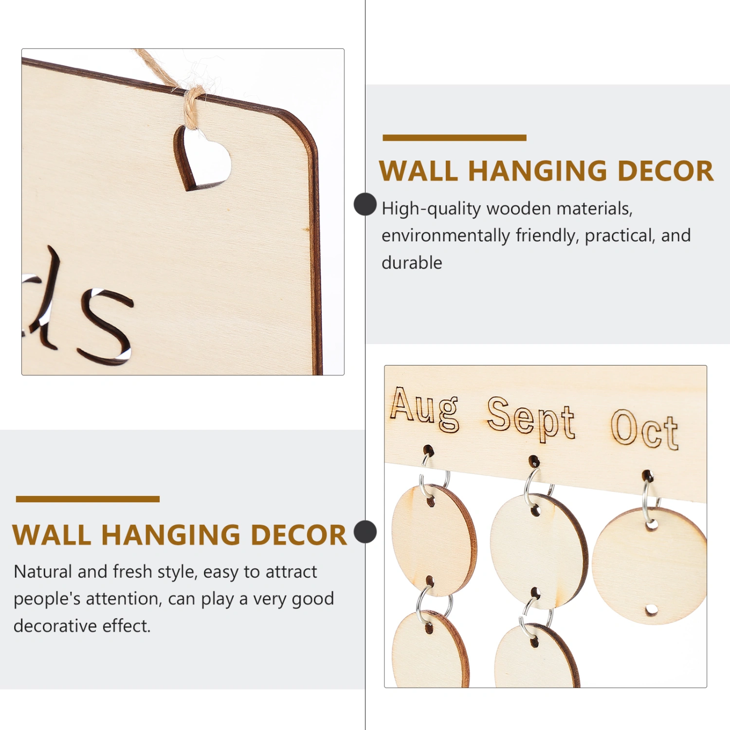 DIY Wooden Birthdays Anniversaries Reminder Calendar Wall Hanging Decor