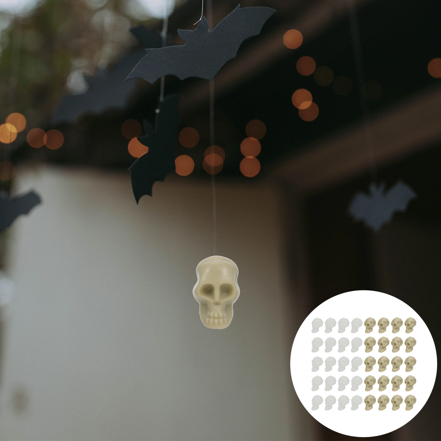 100pcs Exquisite Small Skull Decors Halloween Props Halloween Small Skull Decors