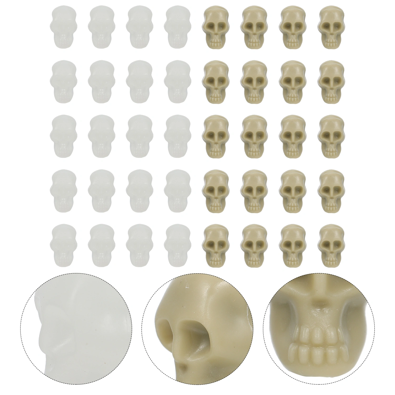 100pcs Exquisite Small Skull Decors Halloween Props Halloween Small Skull Decors