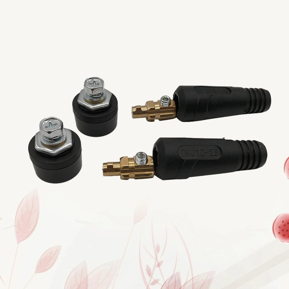 4Pc DKJ10-25 Male Plug + DKZ10-25 Connector Welding Soldering Plug Fitting Quick Connector Welder Welding Equipment Accessories