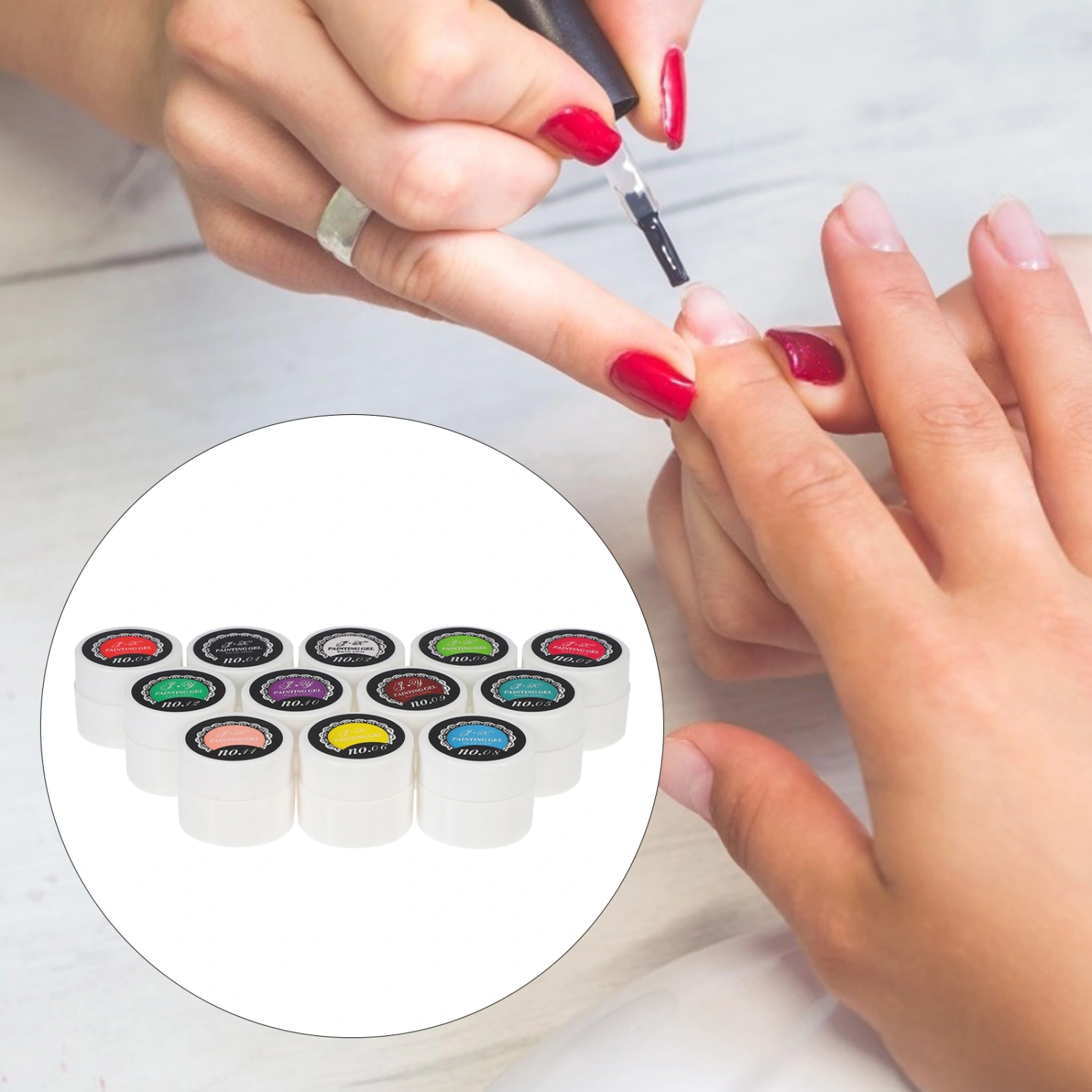 12 Pcs Nail Gel DIY Nail Polish Set Nail Art Manicure Kit Nail Pigment UV Gel