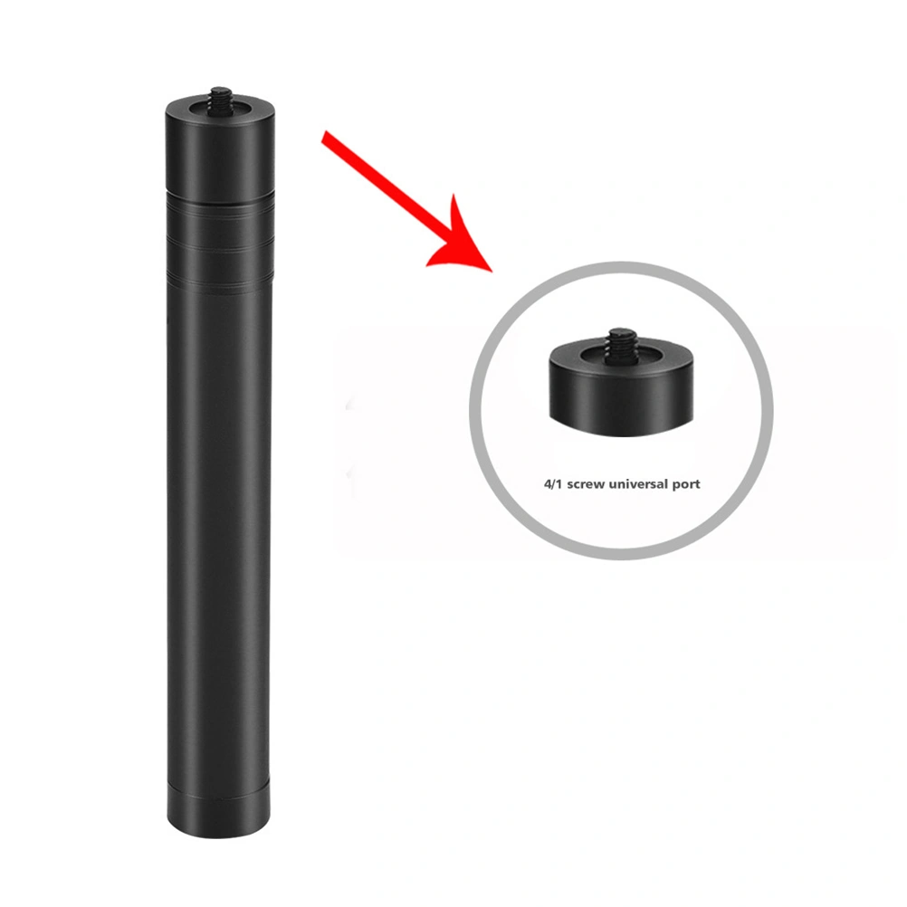1/4 Screw Interface Telescopic Pole Useful Adjustable Extension Rod Portable Selfie Stick for Daily Use (Black)