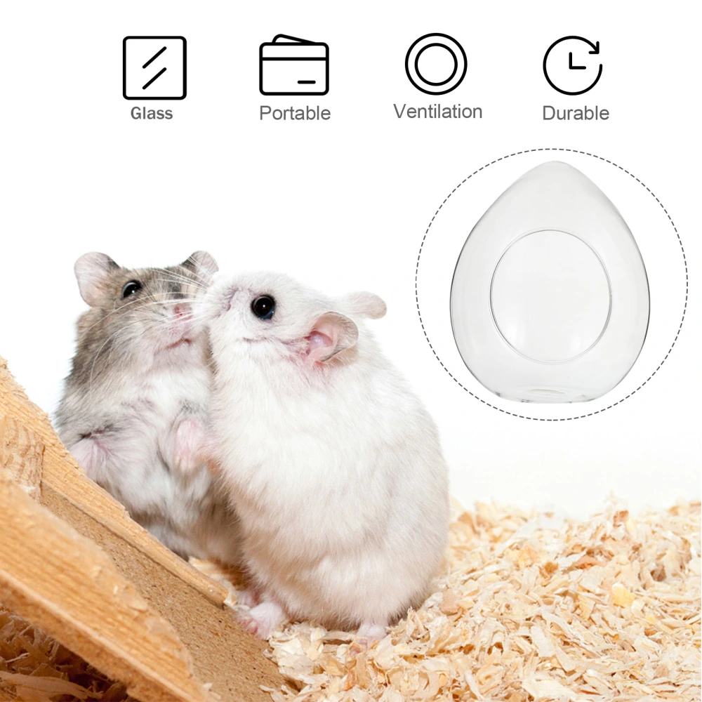 Hamster Glass Nest Transparent Chinchilla Nest Guinea Pig Cooling Bed House