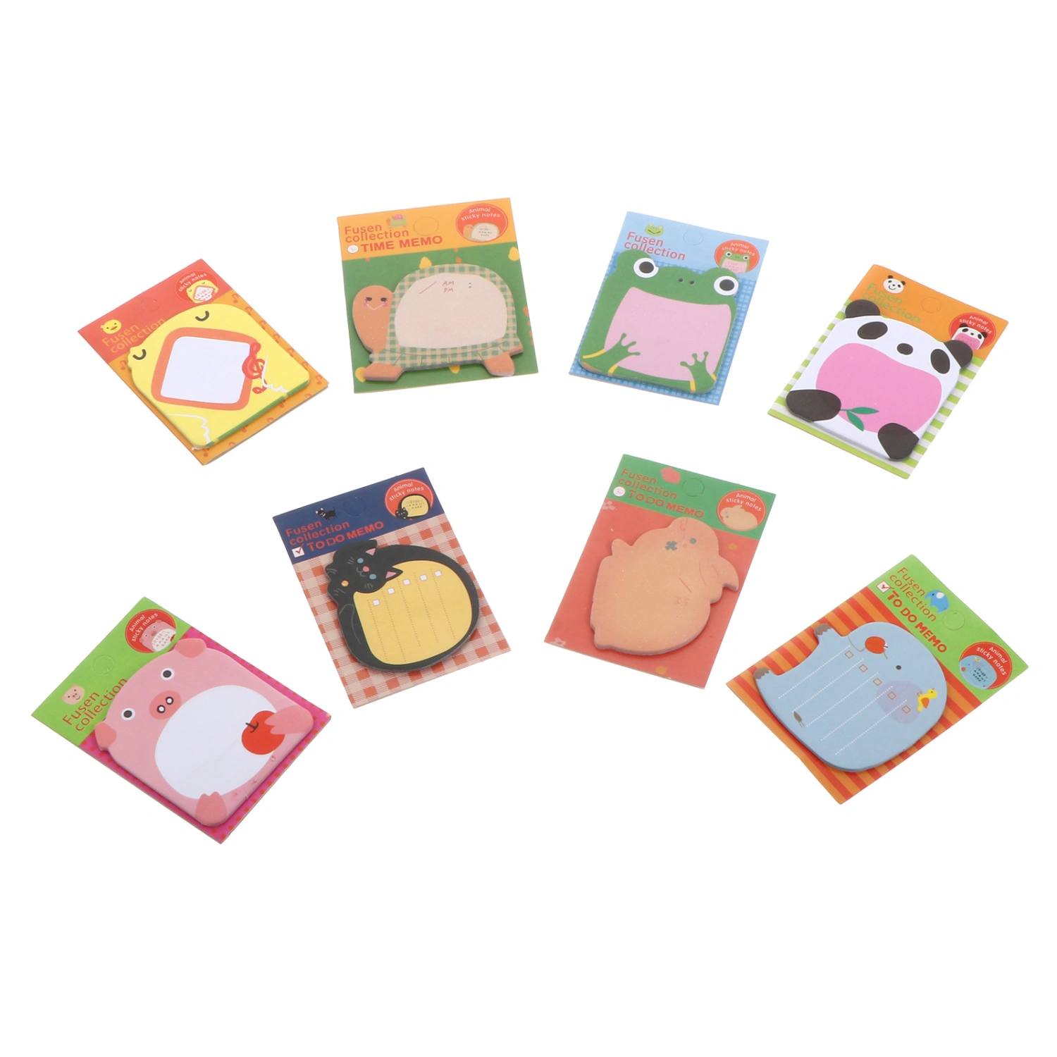 24pcs Colorful Animal Pattern Sticky Notes Self Sticky Notes (Assorted Color)