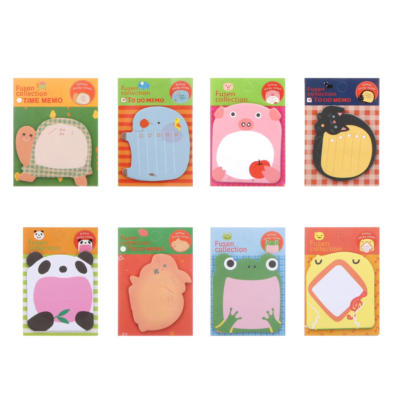 24pcs Colorful Animal Pattern Sticky Notes Self Sticky Notes (Assorted Color)