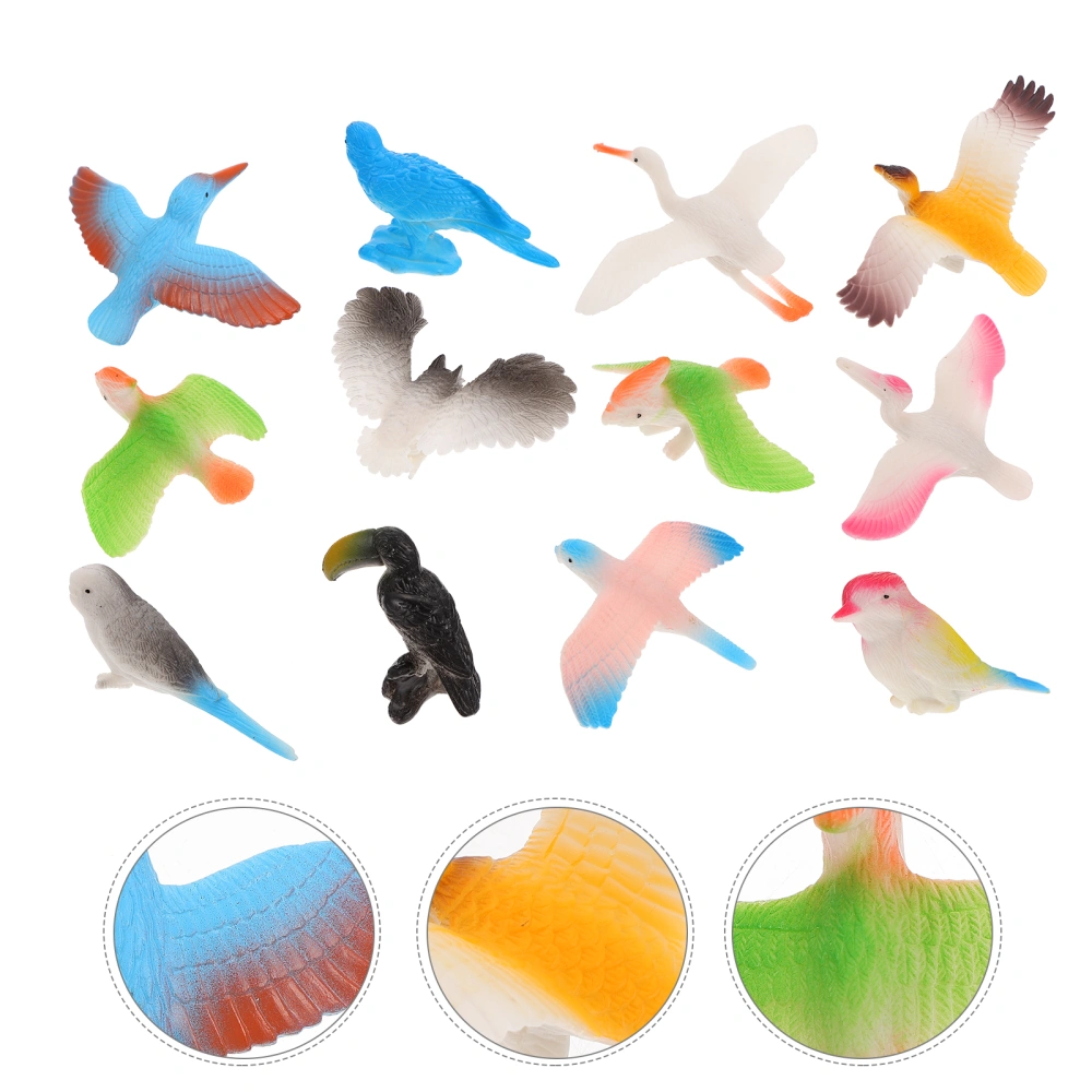 1 Set Simulation Birds Toys Practical Plastic Birds Toys Children's Toys