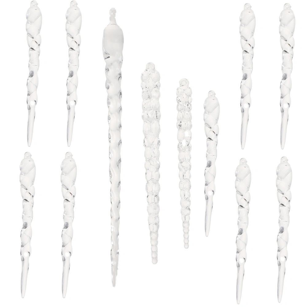 13Pcs Creative Acrylic Icicle Pendants Party Decoration Wedding Hanging Decors