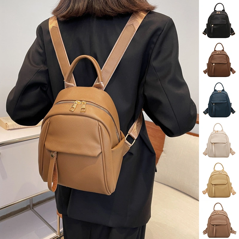 Fashion PU Backpack Soft Small Bags Women Cute Schoolbag Students