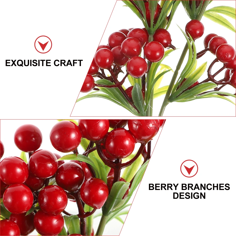 4Pcs DIY Christmas Decoration Simulation Froth Red Berry Plants decors