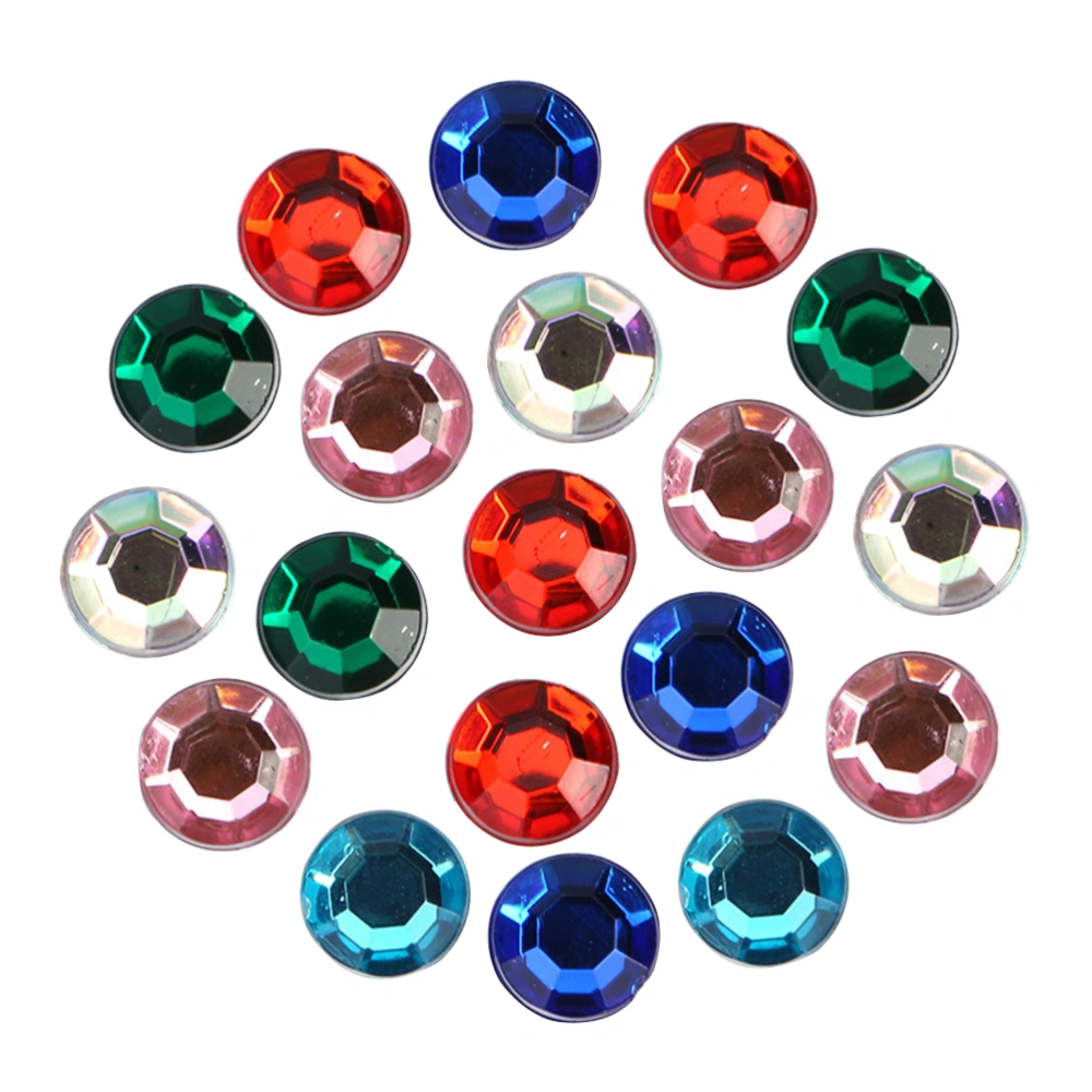 10000pcs Round Acrylic Rhinestones Flatback Flat Back Gems 3D Nail Art Decorations 4MM (Multi Colors)