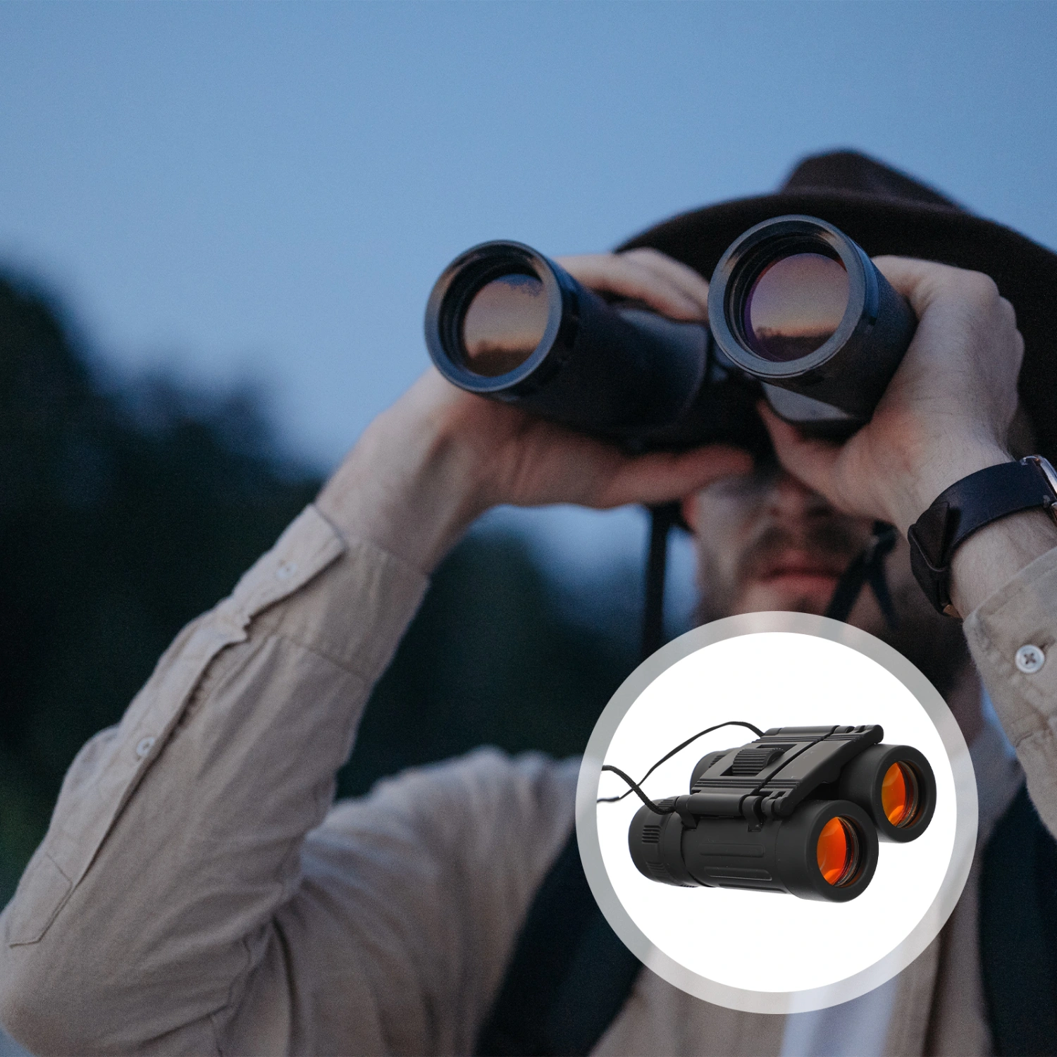 Low Light Night Vision Binocular Compact Multipurpose 8x21 Handheld Binocular