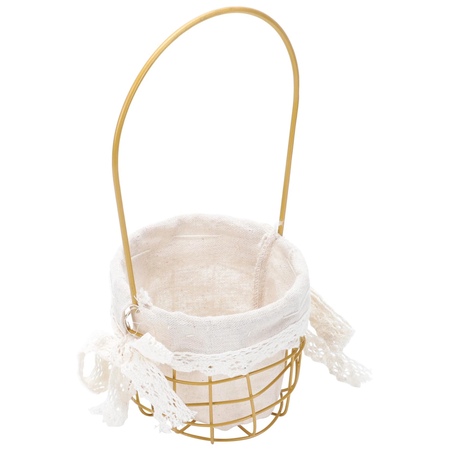 1Pc Handmade Flower Basket Chic Basket Portable Wedding Party Flower Basket