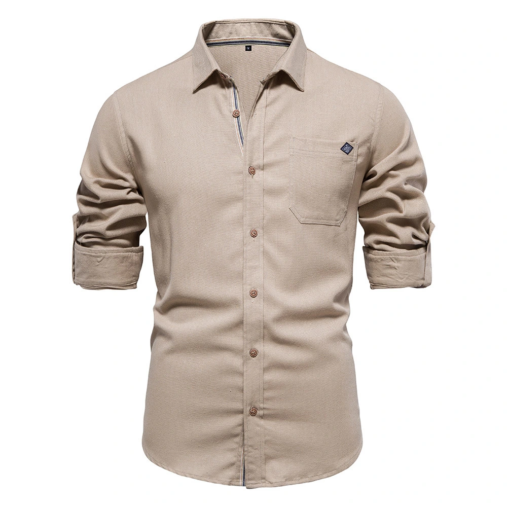 Men's Fashion Casual Lapel Long Sleeve Shirt
