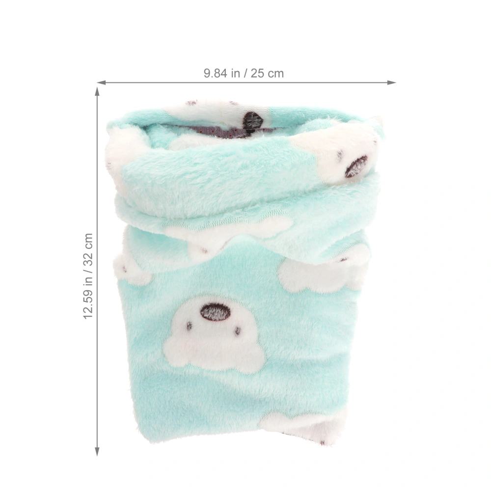 Rat Hamster House Bed Winter Warm Fleece Small Pet Squirrel Hedgehog Chinchilla Rabbit Guinea Pig Bed House Cage Nest Hamster Accessories (Big Size, Green)