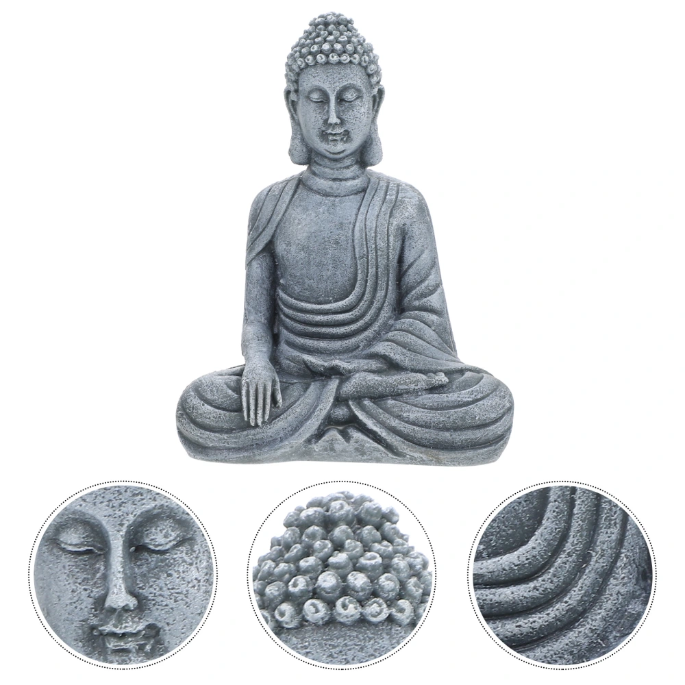 Aquarium Resin Sitting Buddha Craft Zen Style Statue Ornament Resin Artware