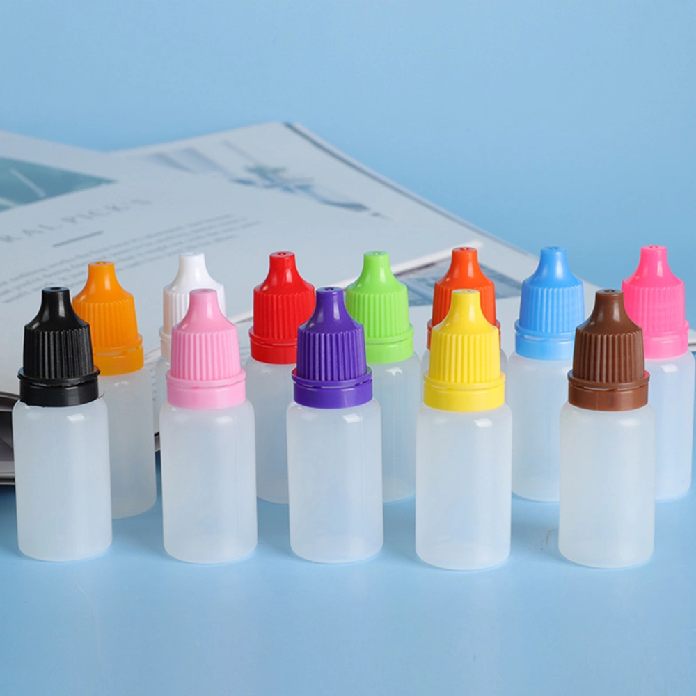 50pcs Empty Bottles Translucent Squeezable Dropper Eye Liquid Empty Dropper