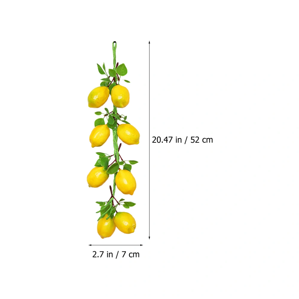 3pcs Lifelike Fake Fruits Pendants Simulation Fruits Decorative Props Fake Lemon Model