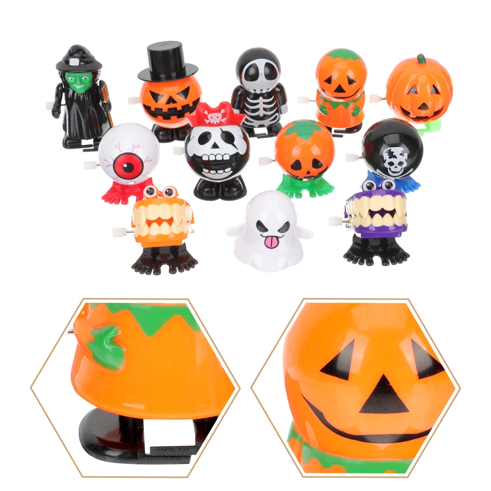 12pcs Halloween Plastic Clockwork Toys Wind Up Walking Toys Kids Funny Toys