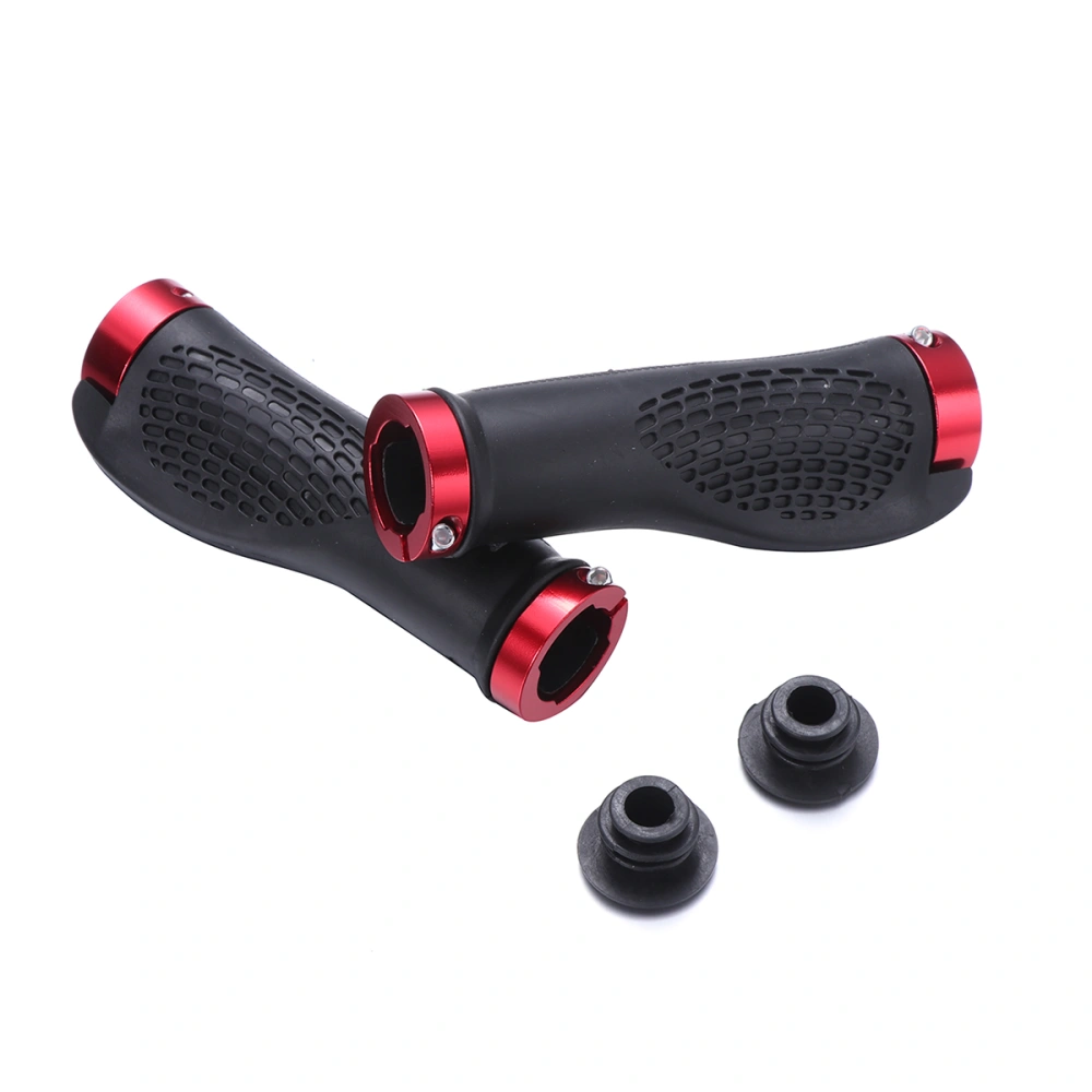 1Pair Bike Hand Grips Handlebar Lockable Mountain Bike Handlebar Cycling Rubber Handlebar Grip for Cycling Mountain and Bicycles Accessories (Red)