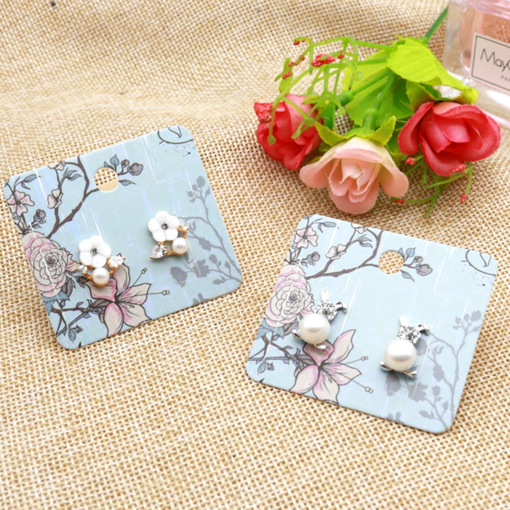 200pcs Ear Studs Display Cards Printed Packaging Display Short Earrings Display Cards