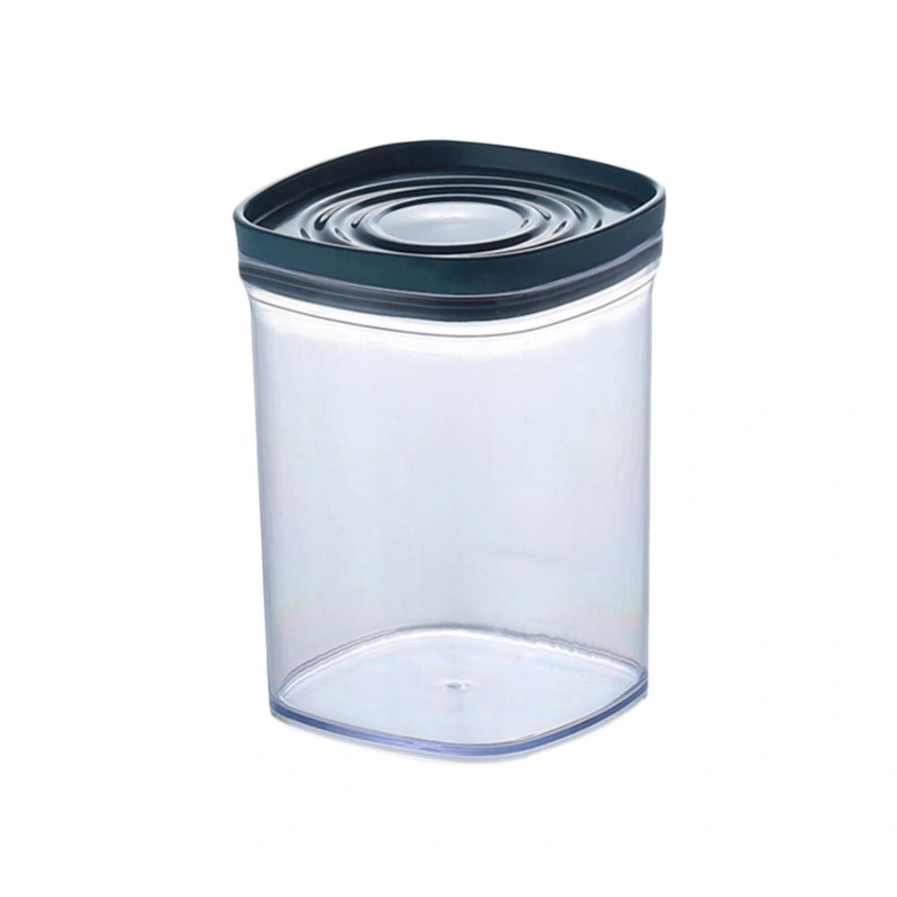 2PCS Clear Sealed Canister Airtight Food Storage Container Moistureproof Grain Box with Lid for Dry Fruits Spice Snacks - Size L (Dark Cyan)