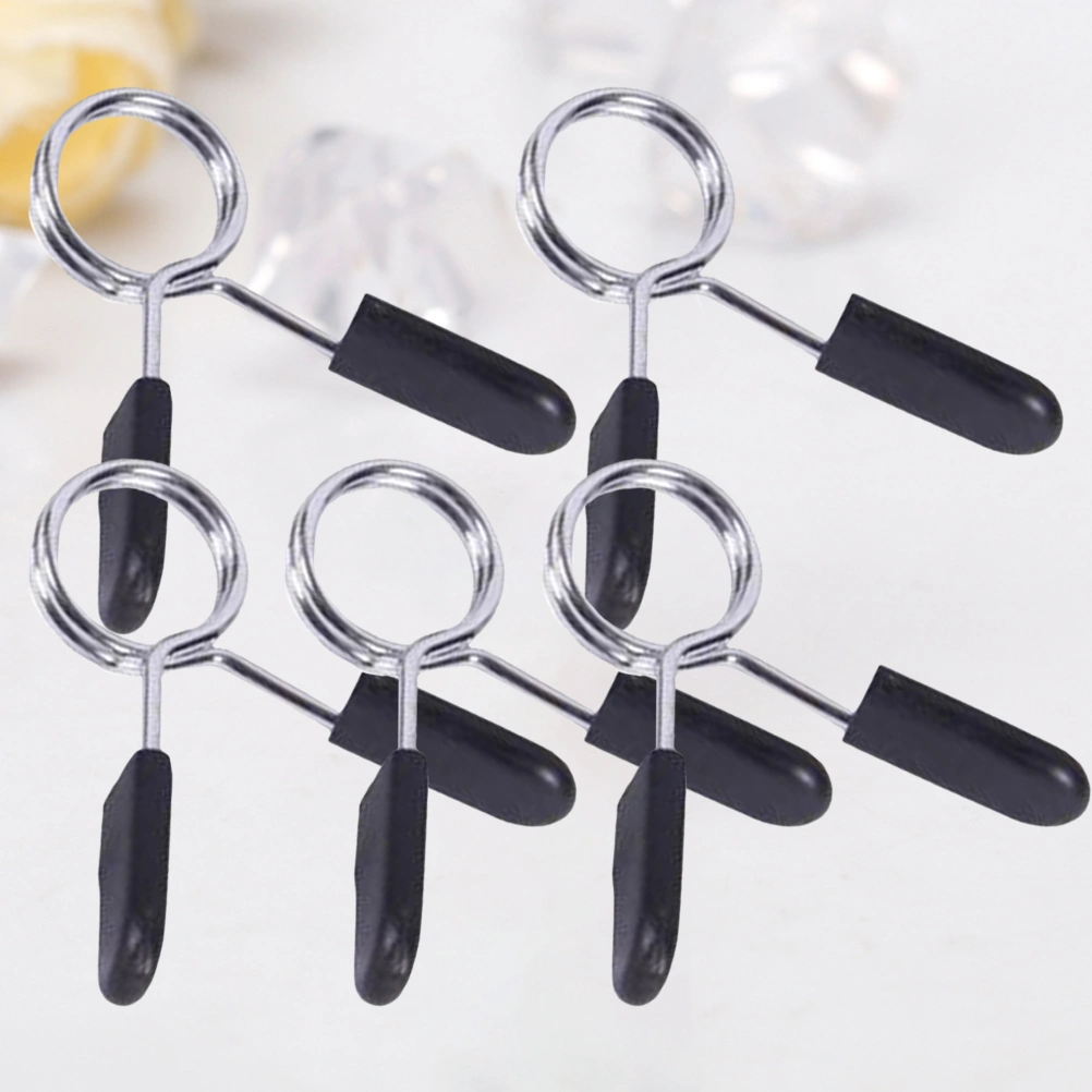 5Pcs 27mm Dumbbell Barbell Clamps Spring Clip Collars for Powerlifting Cross Fit Weightlifting Gym