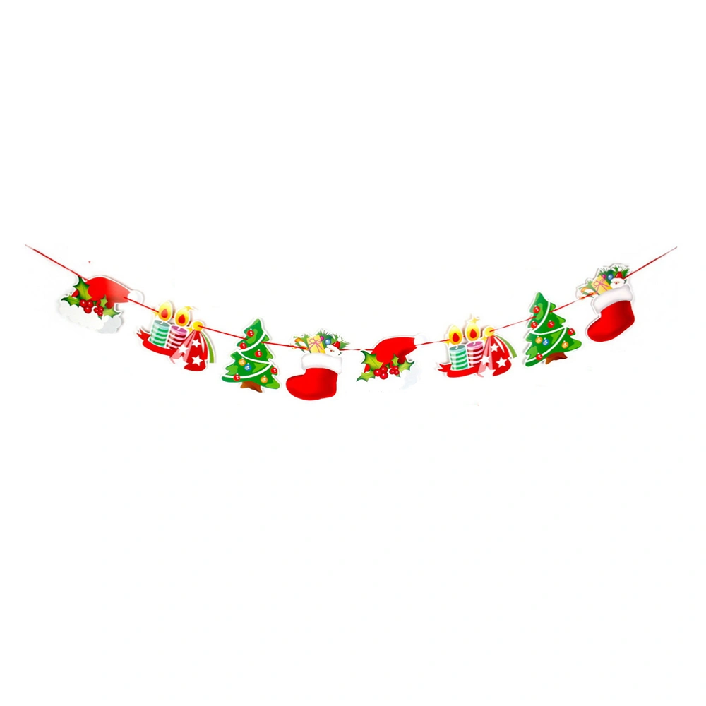 3pcs Christmas Bunting Banner Hanging Garland Decoration Banner Festival Party Supplies