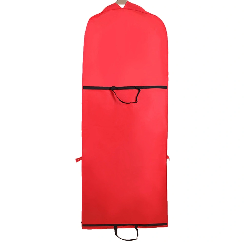 Foldable Wedding Dress Clothing Dust Covers Clothes Suits Dresses Storage Protector Cover 150CM (Red)