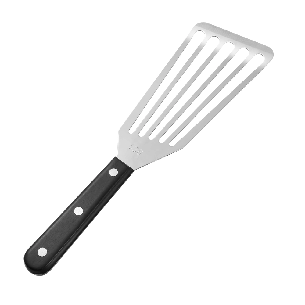 Yardwe Stainless Steel BBQ Spatula Kitchen Multifunction Steak Shovel Fried Fish Slotted Turner (Small Size)