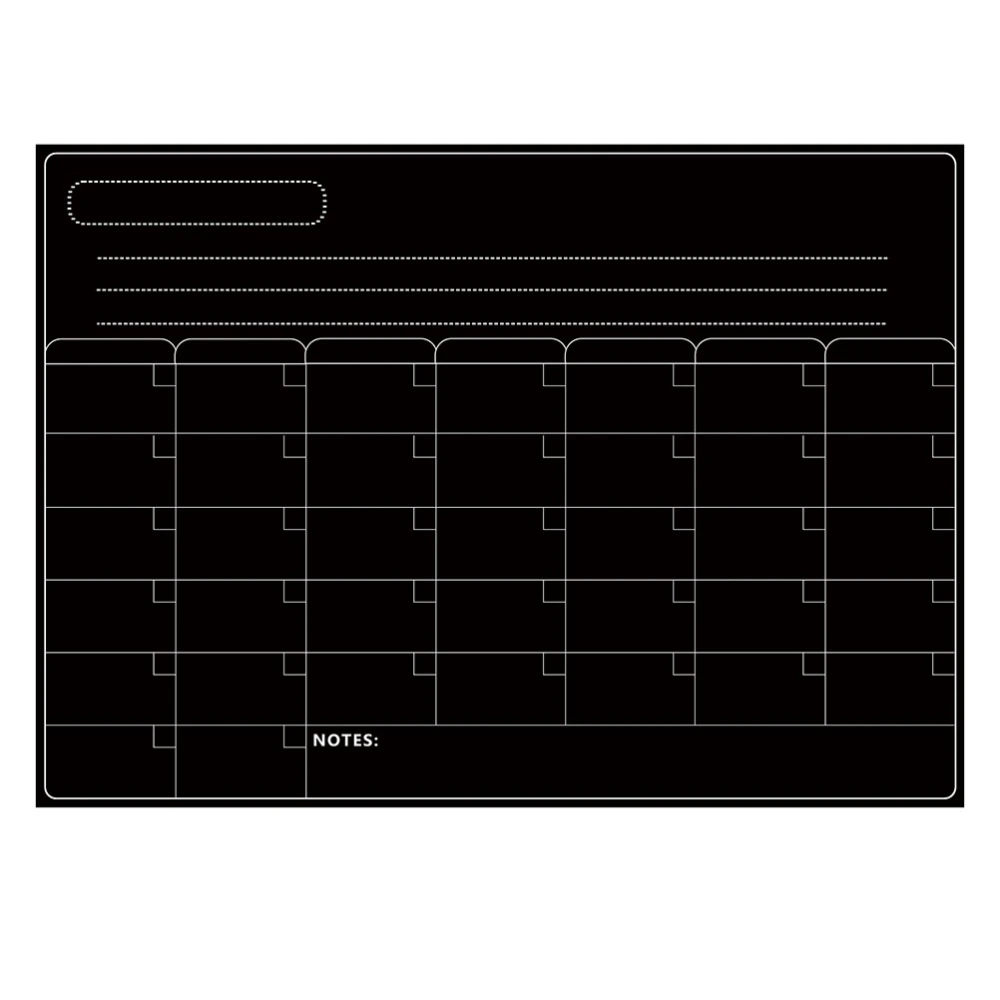 Weekly Schedule Magnetic Sticker Kitchen Fridge Magnet Creative Black Board Sticker (A3, Weekly Schedule)