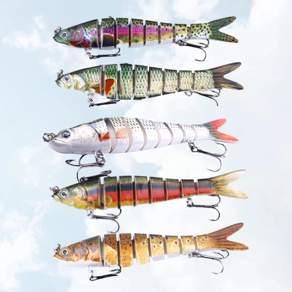 5pcs Simulation Baits Portable Fishing Lures Creative Bionic Baits Life-Like Bait for Outdoor Fishing (ABCDE)