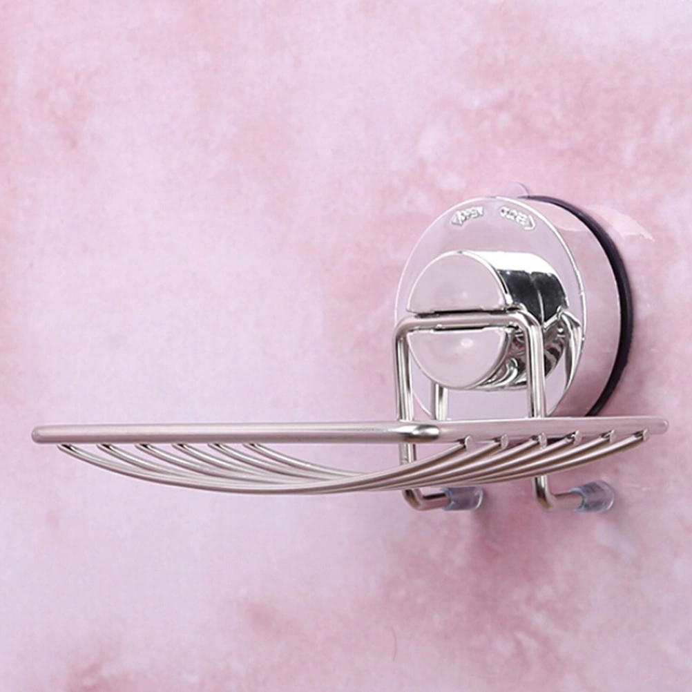 Suction Cup Wall Mounted Soap Dish Stainless Steel Soap Basket Sucker Shower Soap Holder Bathroom Accessories