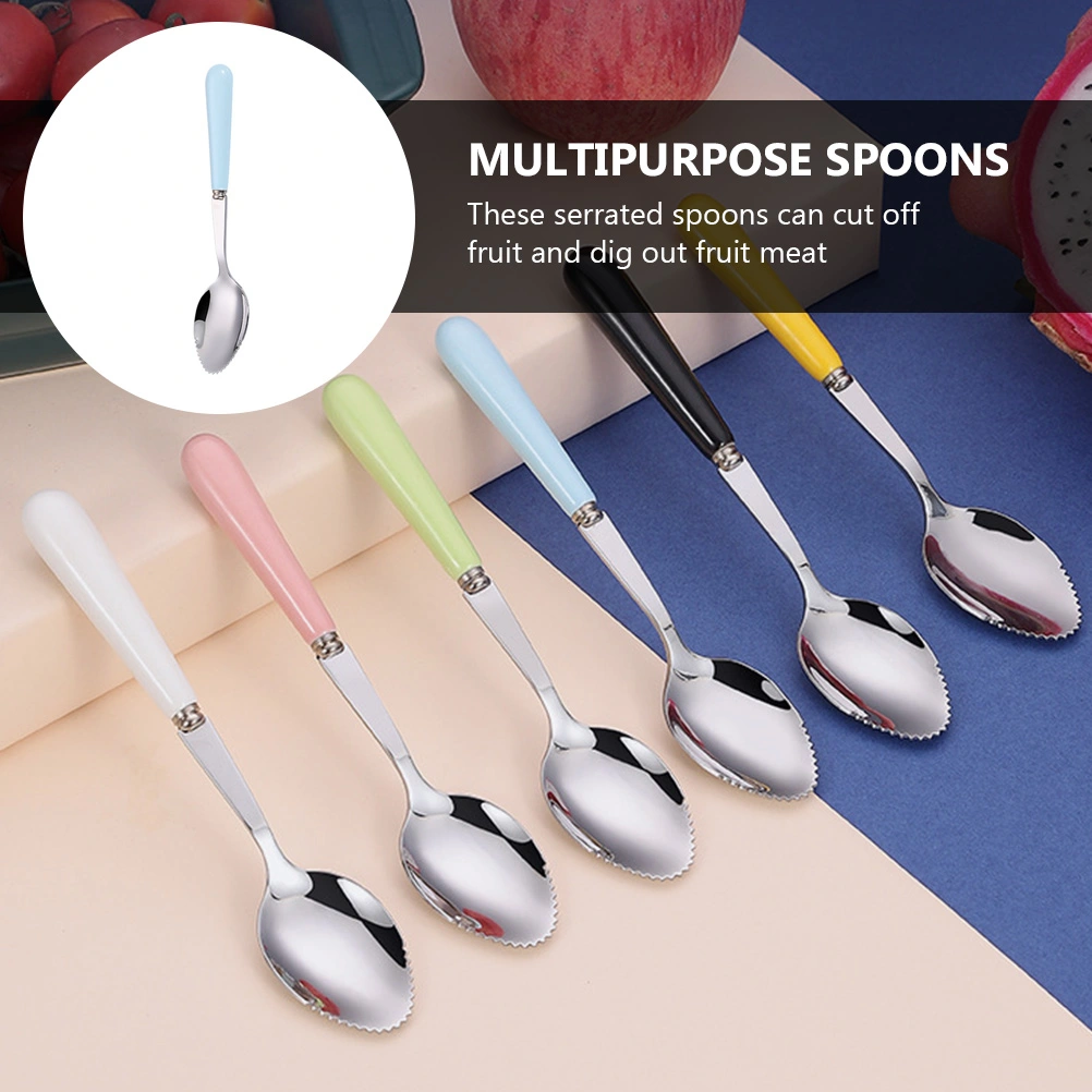 6 Pcs Multipurpose Fruit Spoons Wear-resistant Feeding Spoons Feeding Spoons