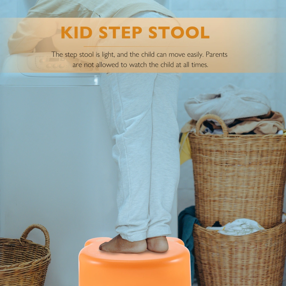 Anti-Skid Step Stool Kids Bathroom Stool Cartoon Step Stool Foot Stool